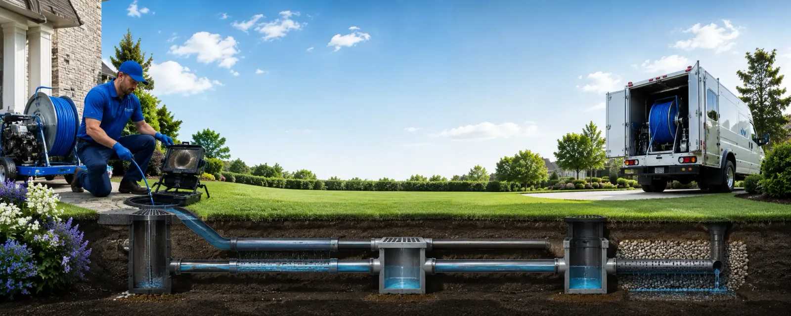 Outdoor drain cleaning information for East Rutherford, NJ